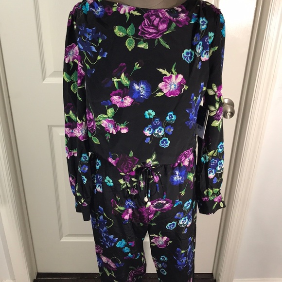 NWOT Juicy Couture Floral Silk Jumpsuit Size M - Picture 2 of 5